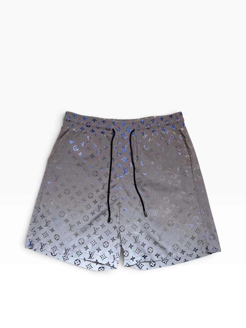 Louis Vuitton Monogram Swim Shorts Silver Reflective Swim Trunks